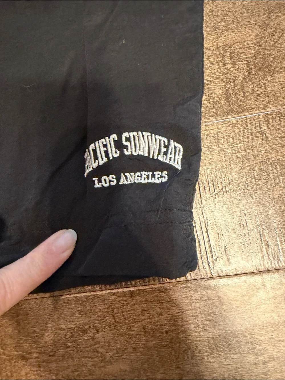 PacSun Black Shorts with White Pacific Sunwear Logo